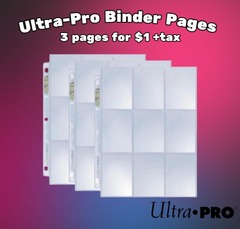 Ultra Pro - Individual Binder Pages (3 pages)